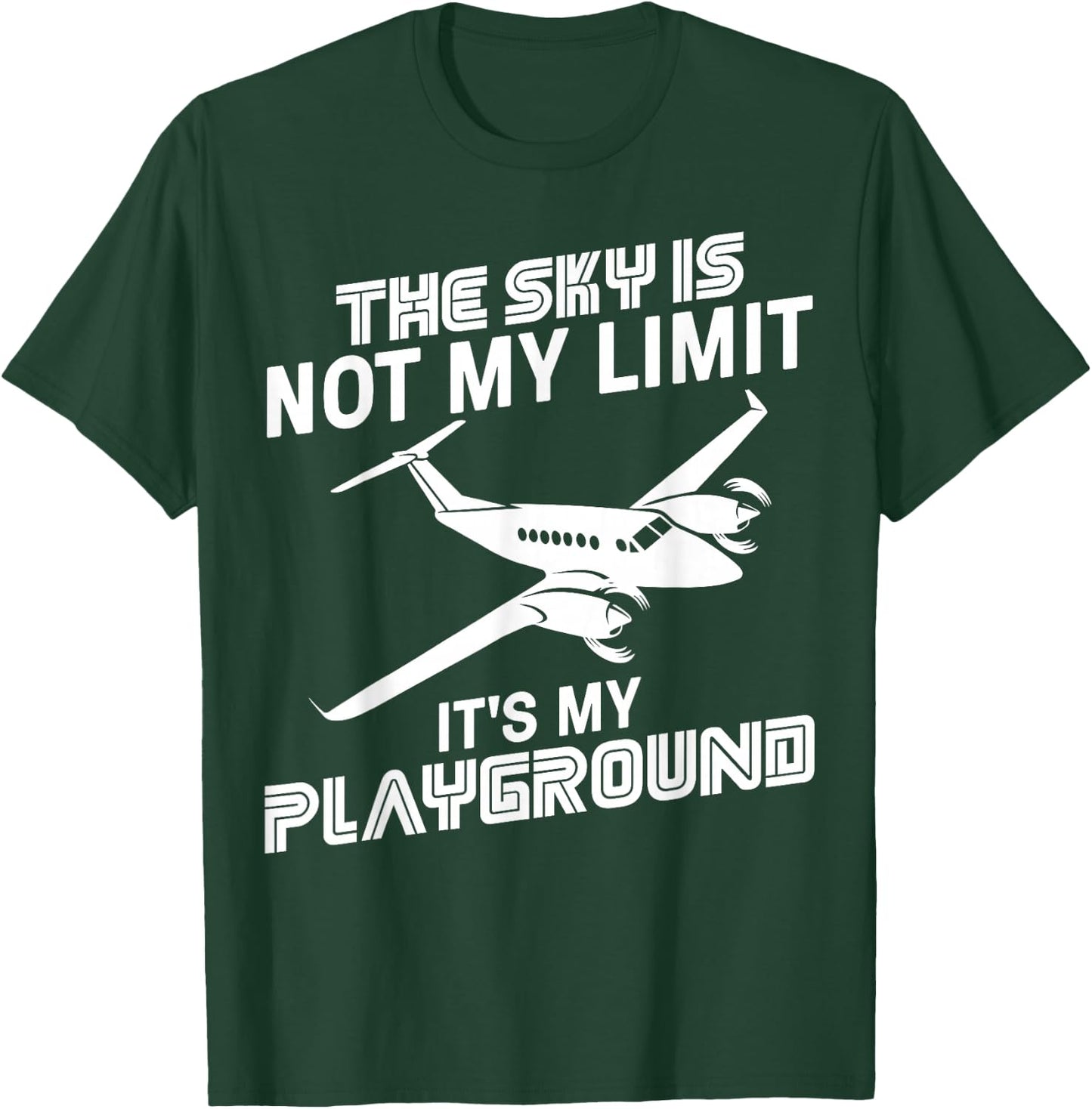 Funny Airplane Pilot Art Women Aeroplane Aircraft T-Shirt - T-Shirt | Forest