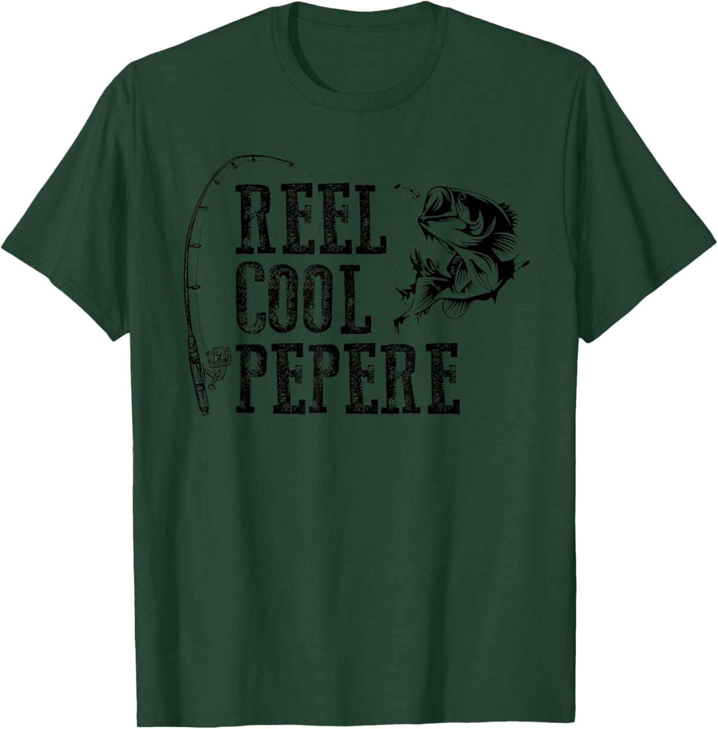 Pepere Fishing: Reel Cool Pepere Funny Gift T-Shirt - T-Shirt | Forest