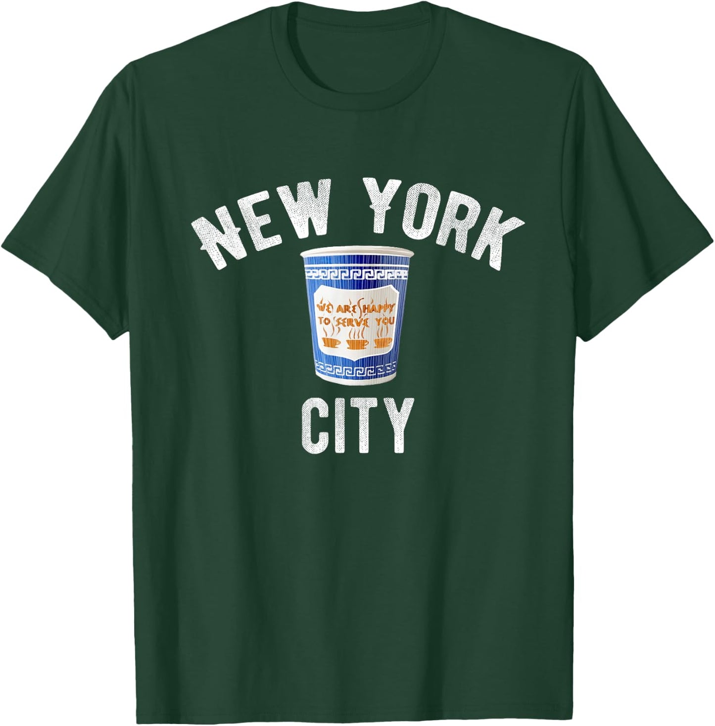 Greek Coffee Cup NYC New York design T-Shirt - T-Shirt | Forest