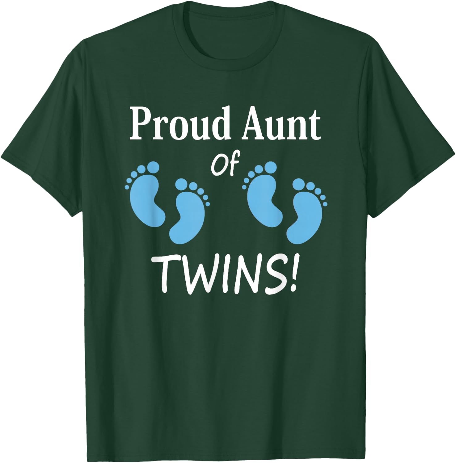 Proud Aunt of Twin Boys Footprint Design Special Auntie T-Shirt - T-Shirt | Forest