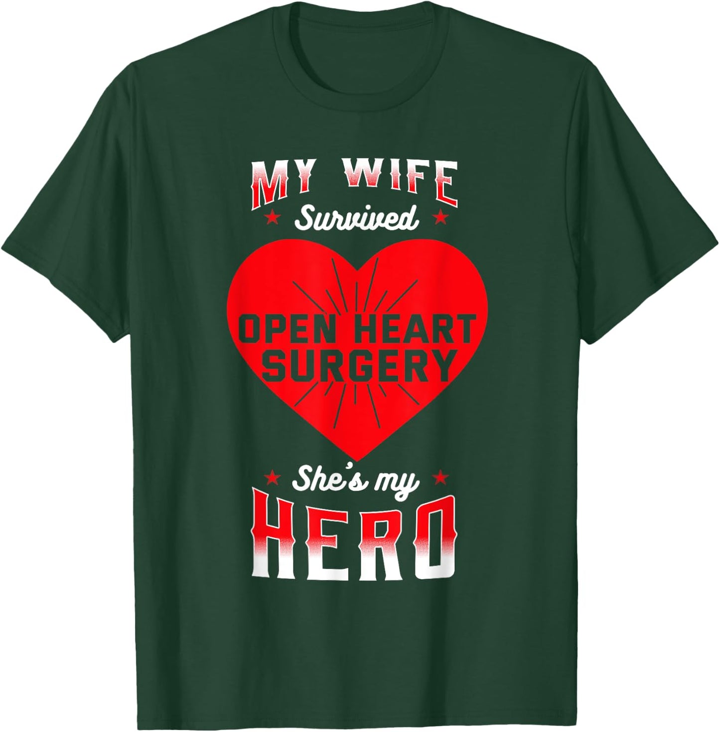 Open Heart TR Surgery Transplant CABG Congenital Patients T-Shirt - T-Shirt | Forest
