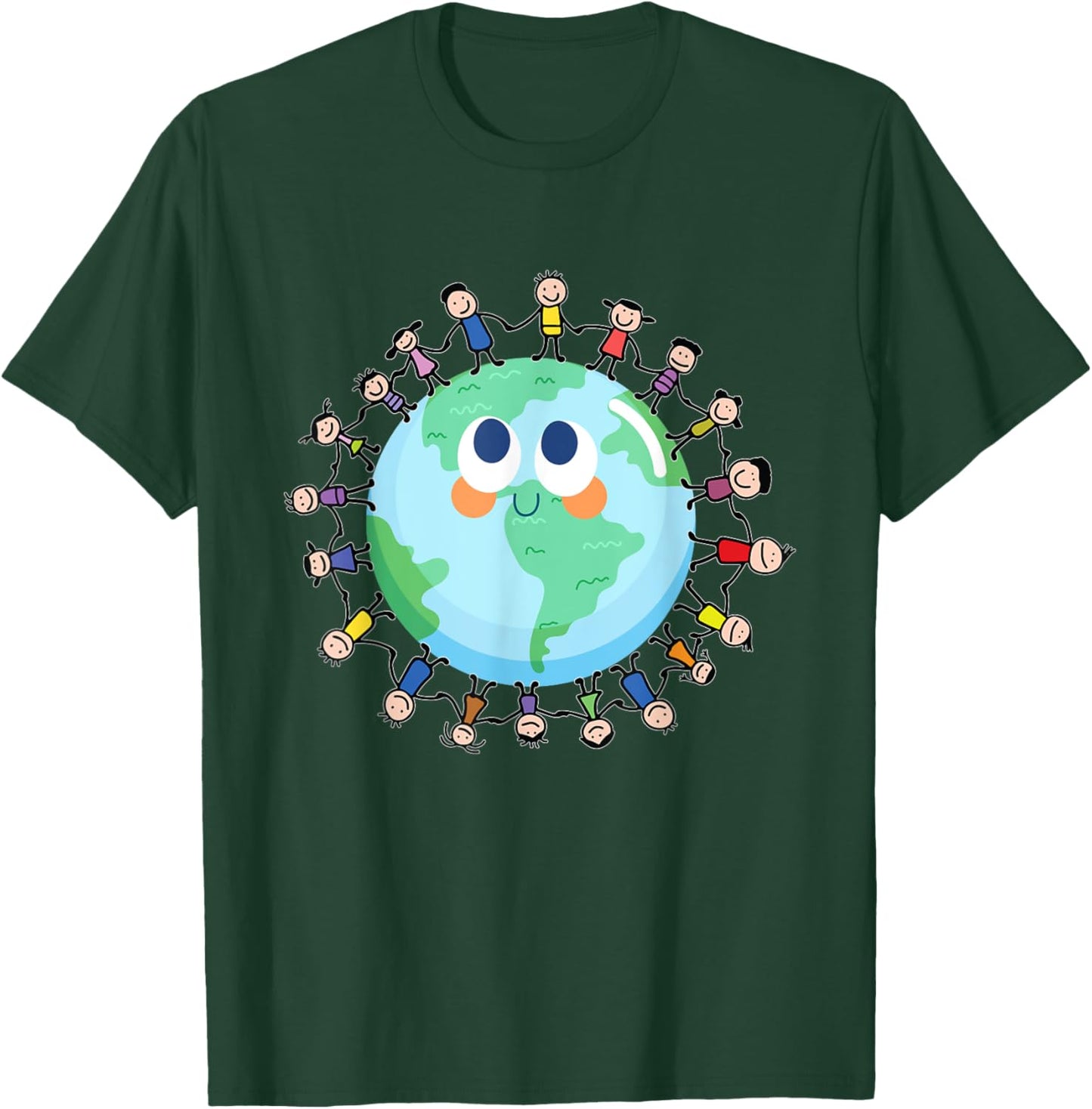 Earth Day Happy Children Around the World - Save The planet T-Shirt - T-Shirt | Forest