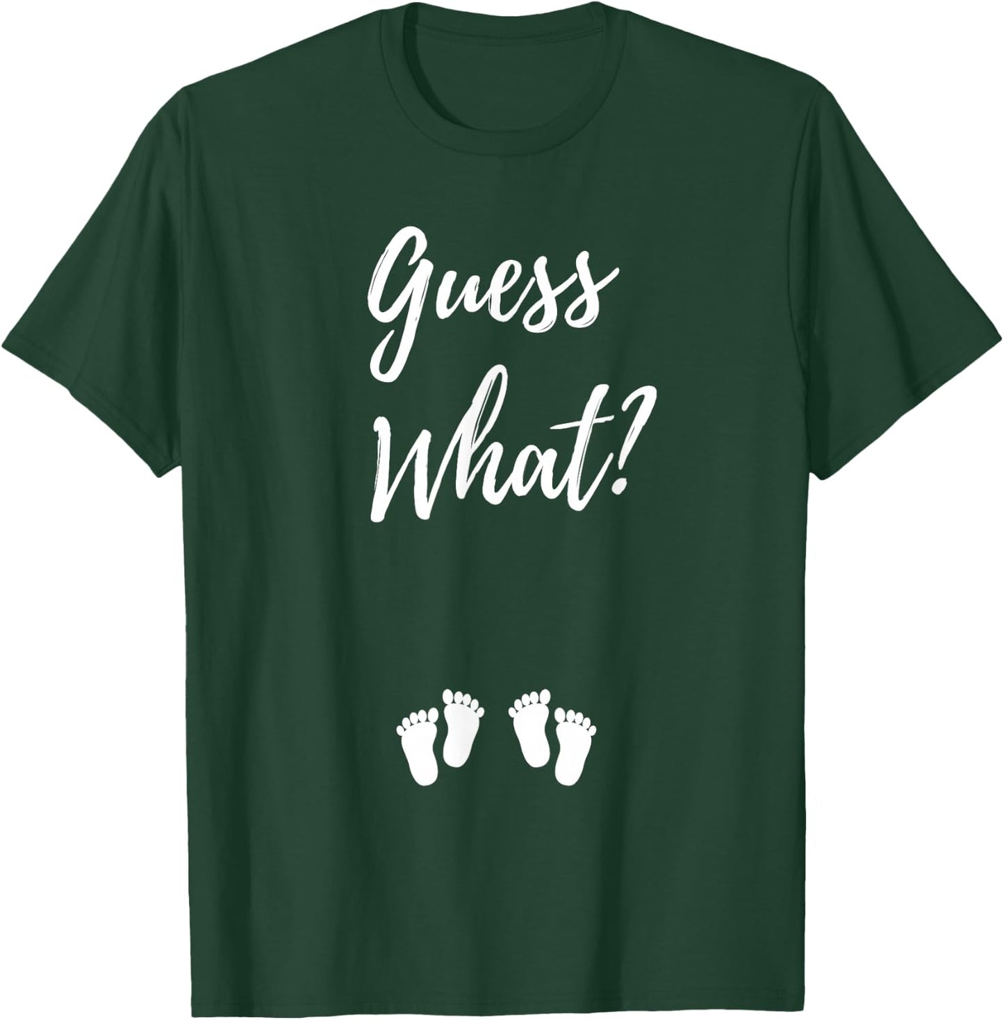 Guess What? Pregnancy Announcement Expecting Mom Twins Baby T-Shirt - T-Shirt | Forest