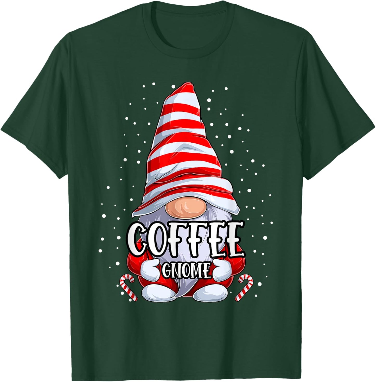 Coffee Gnome christmas pajamas matching family group T-Shirt - T-Shirt | Forest