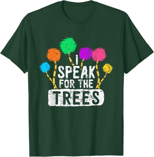 Earth Day Speak For Trees Hippie Inspirational Nature Lover T-Shirt - T-Shirt | Forest