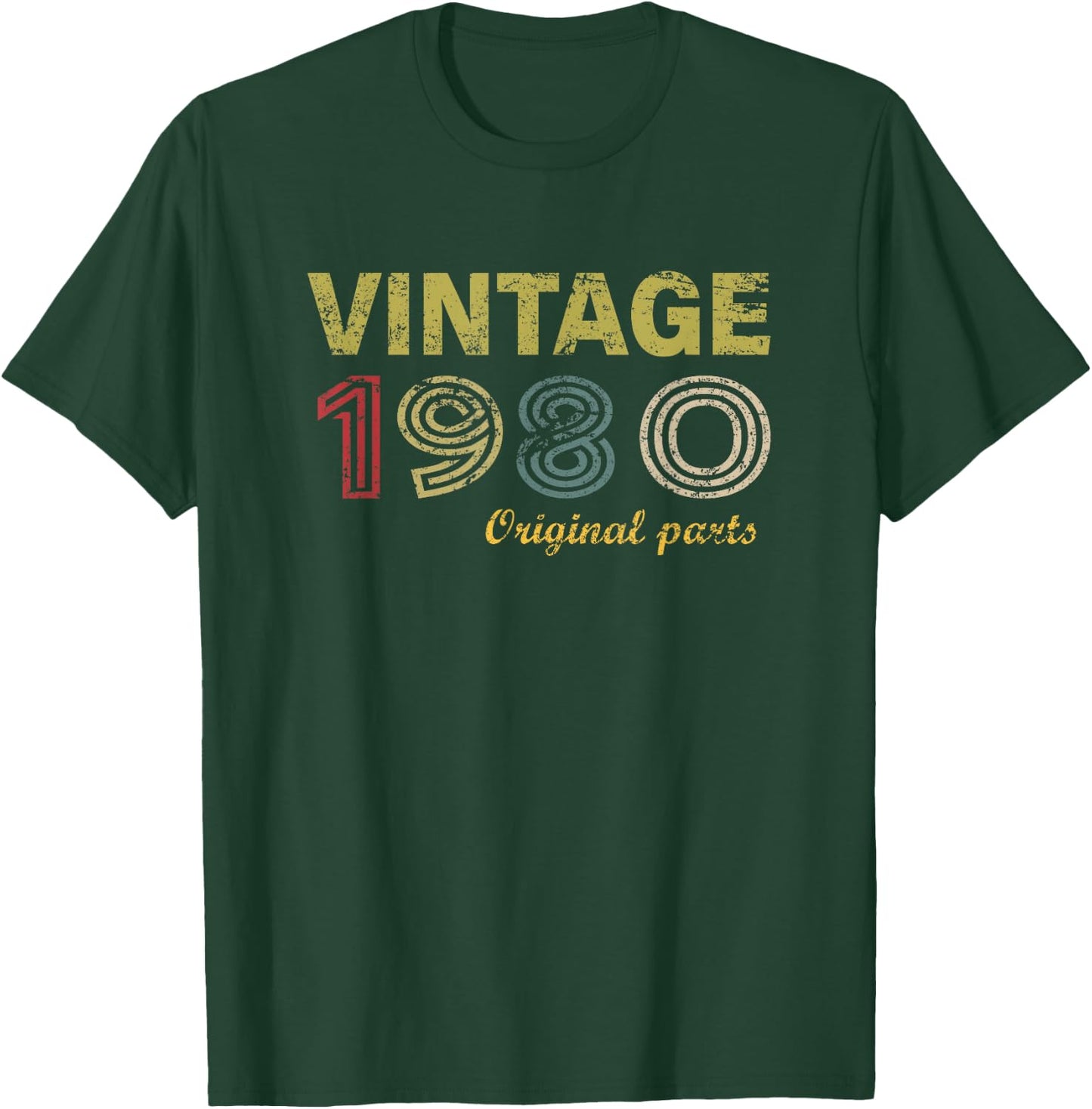 Vintage 1980 Cool 46 Year Old Bday 46th Birthday Men Women T-Shirt - T-Shirt | Forest