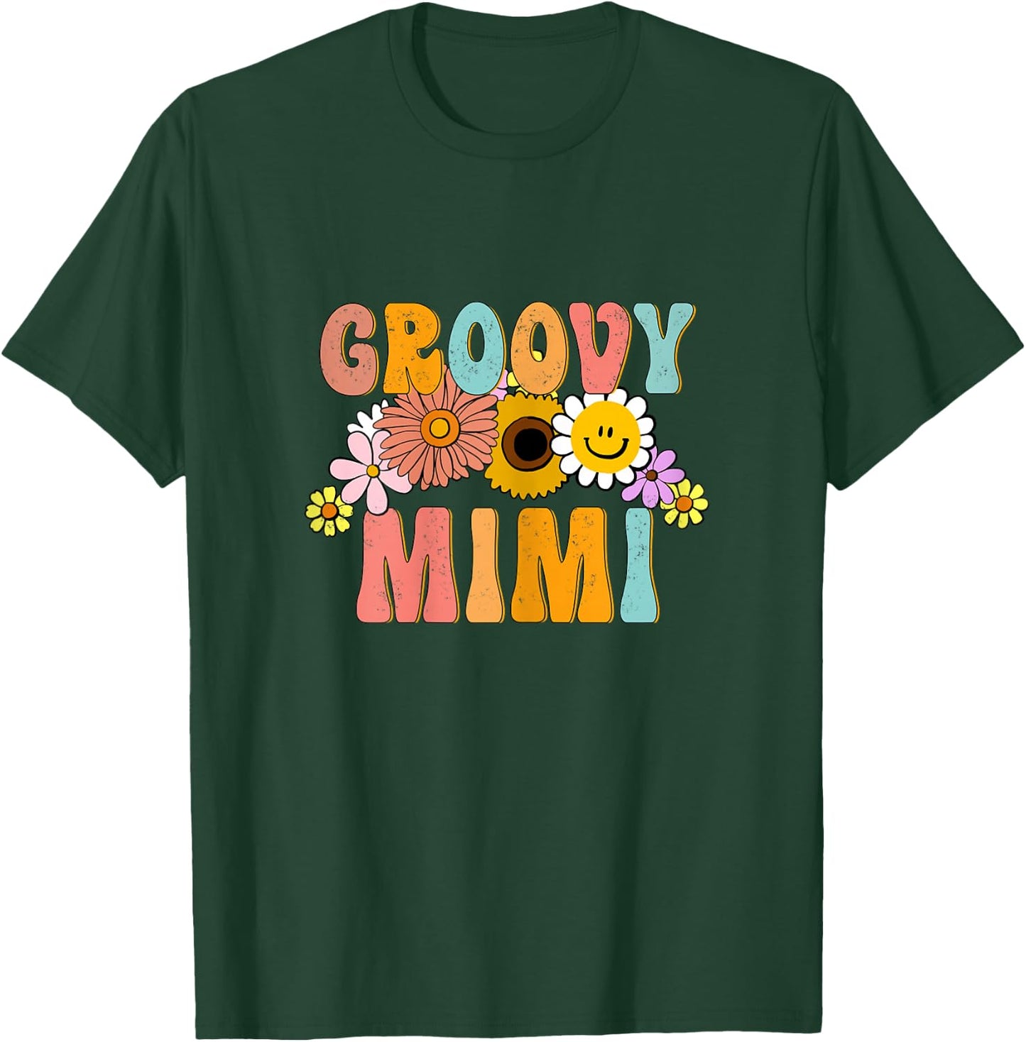Groovy Mimi Birthday Family Matching Groovy Retro Mimi T-Shirt - T-Shirt | Forest