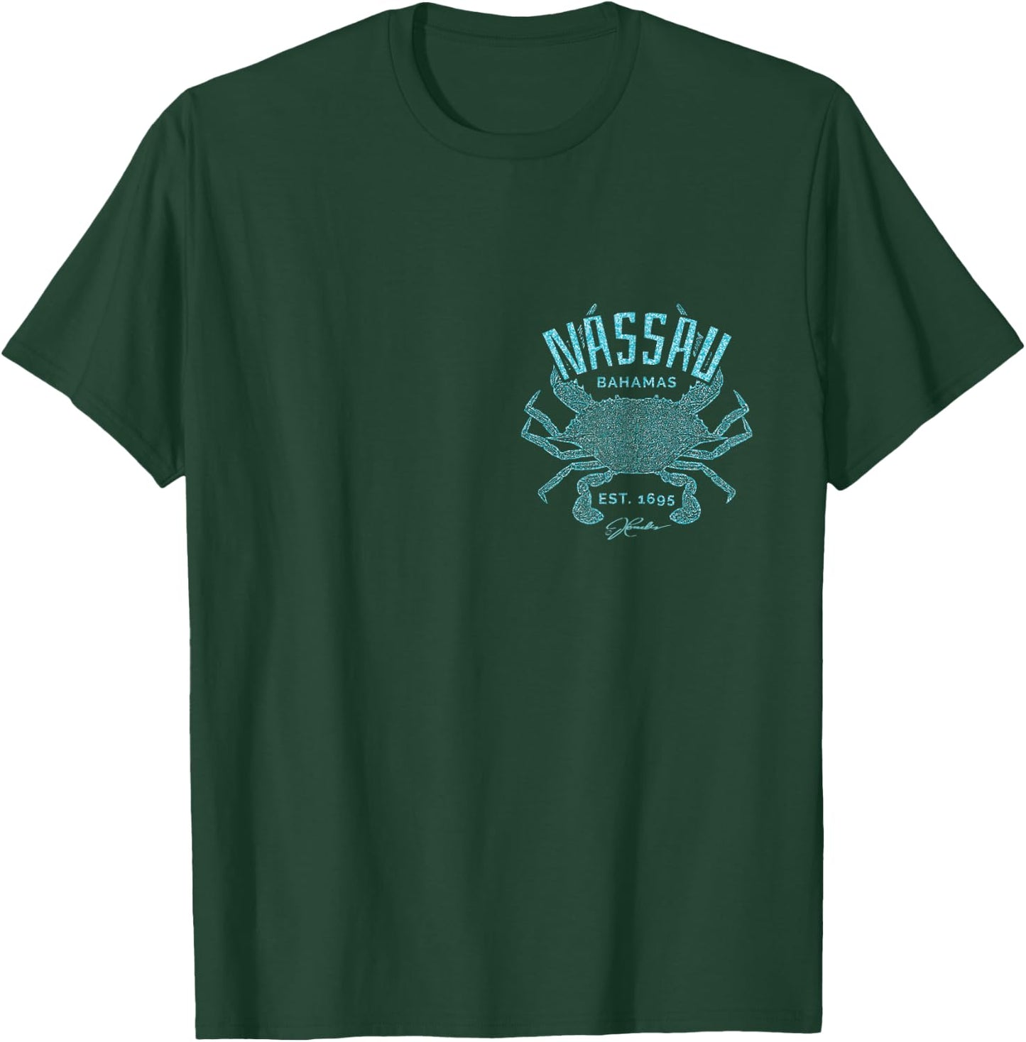 JCombs: Nassau, Bahamas, Blue Crab (2-Sided) T-Shirt - T-Shirt | Forest