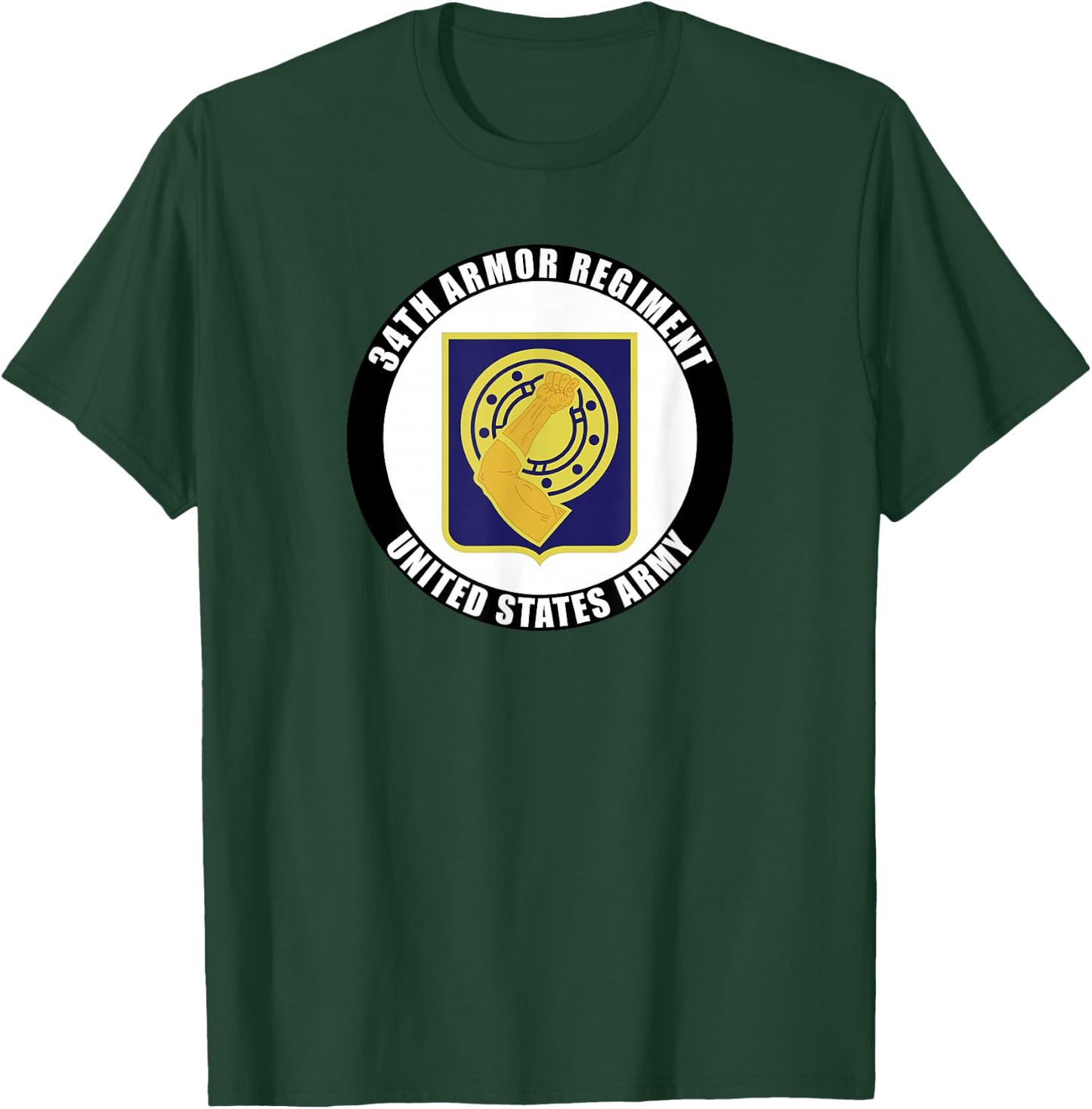 34th Armor Regiment United States Army Veteran Military T-Shirt - T-Shirt | Forest