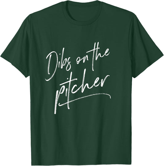 Dibs On The Pitcher Shirt Baseball Girlfriend Gifts T-Shirt - T-Shirt | Forest