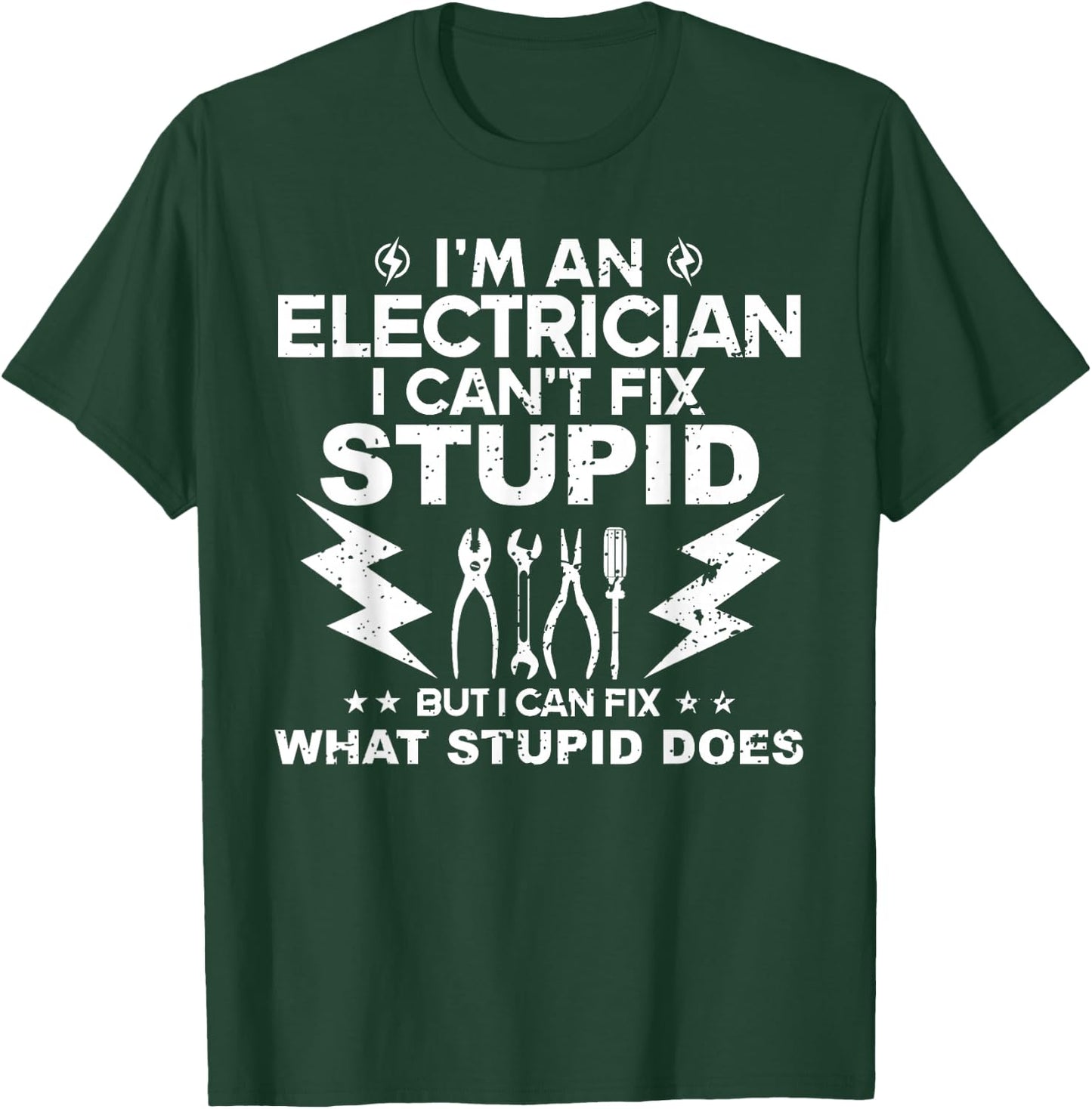 Best Electrician Art Men Women Electrical Engineer Tools T-Shirt - T-Shirt | Forest