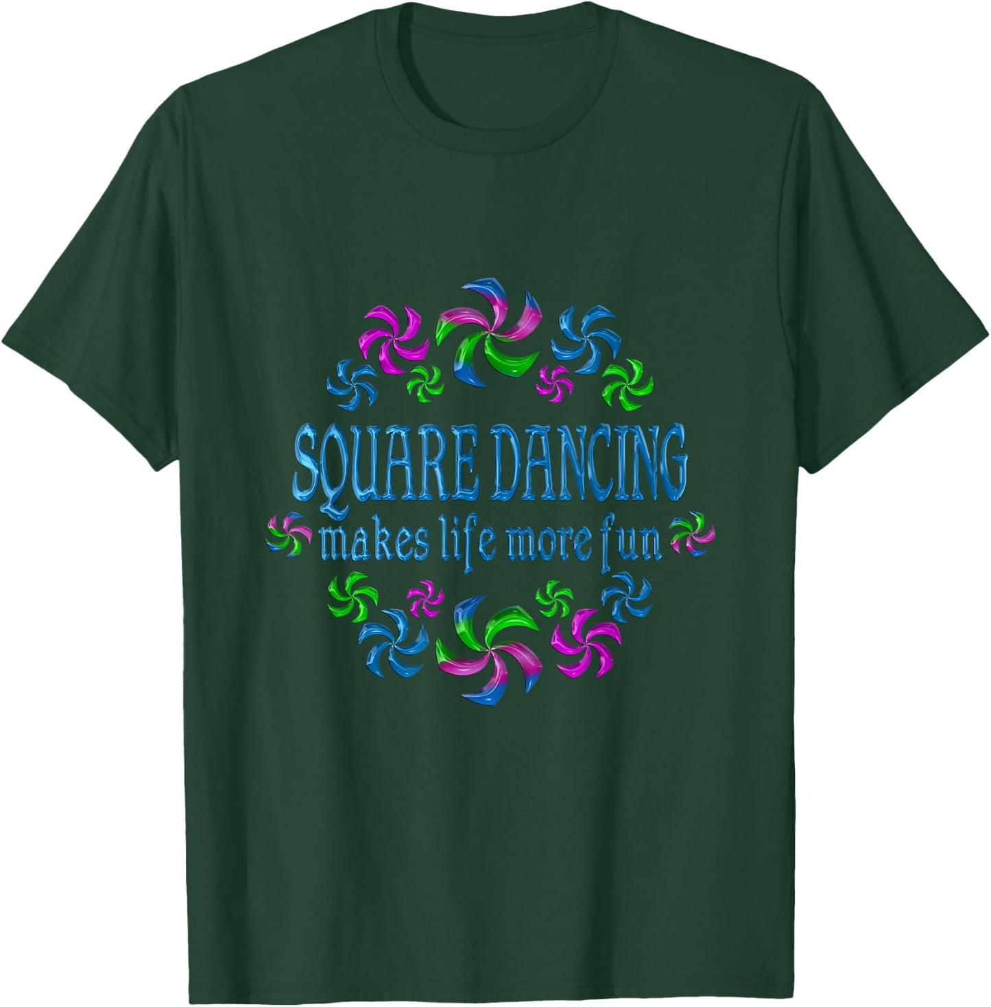 Designs by Laurie -Adults Black Square Dance T-Shirt - T-Shirt | Forest