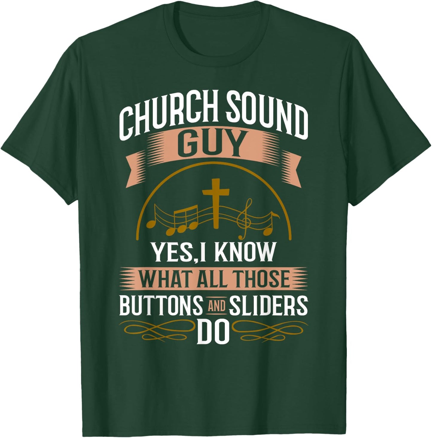 Church Sound Engineer Audio System Music Christian T-Shirt - T-Shirt | Forest