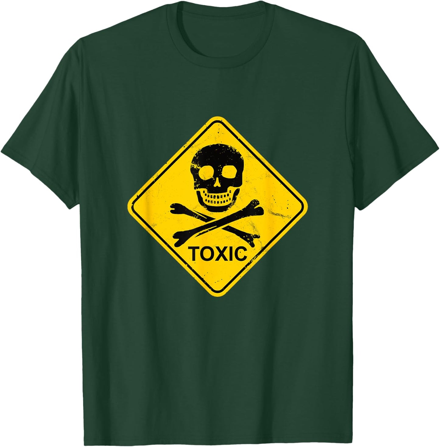 Toxic Symbol Warning Sign - Yellow Danger Symbol Funny Gift T-Shirt - T-Shirt | Forest