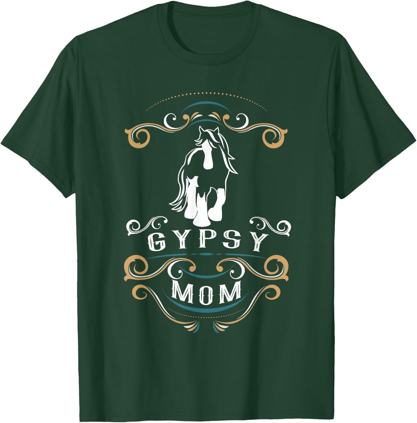 Gypsy Mom | Gypsy Vanner Cob Horse Trending Horses T-Shirt - T-Shirt | Forest
