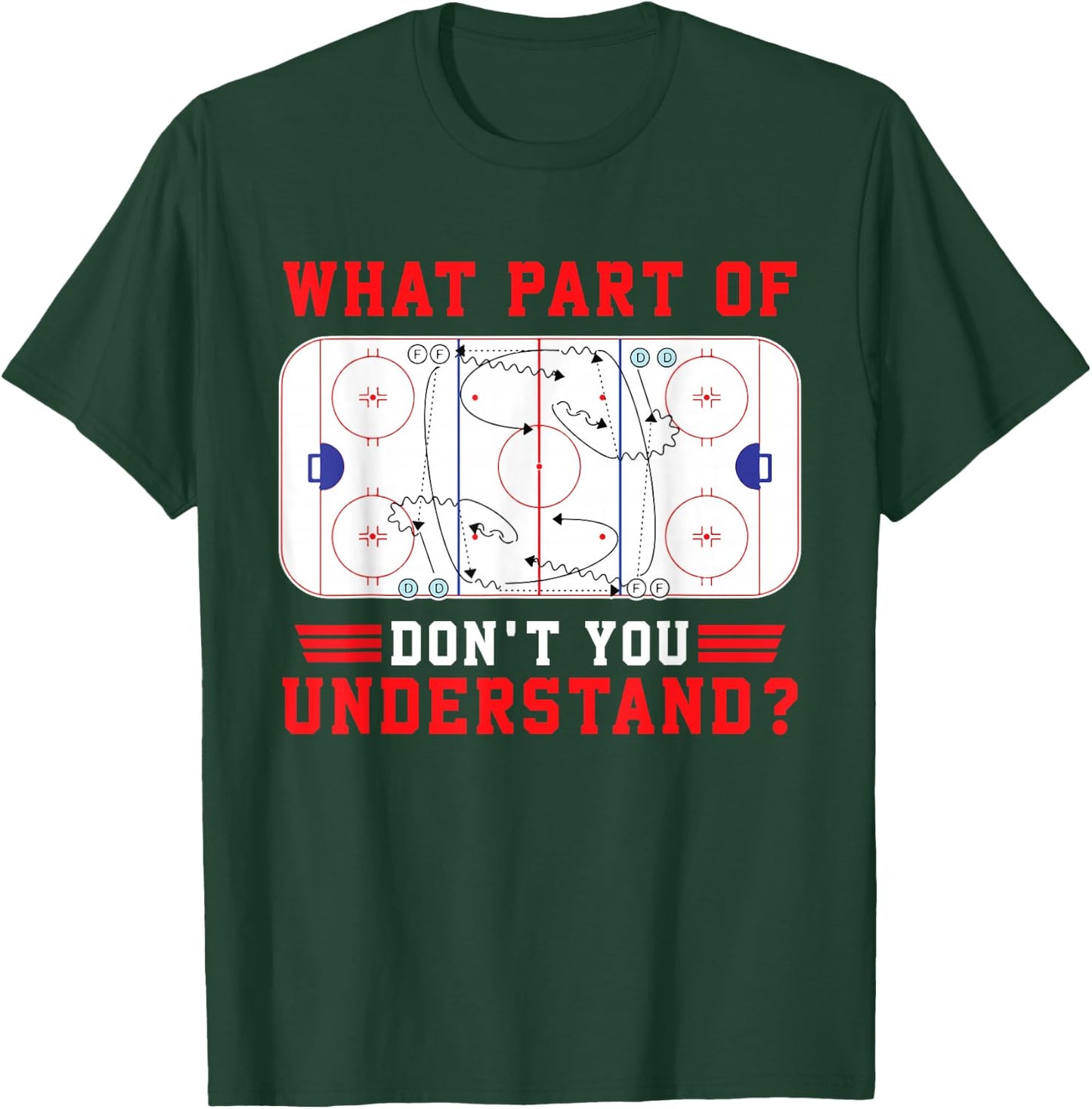 What Part Of Hockey Don't You Understand Hockey Player Funny T-Shirt - T-Shirt | Forest