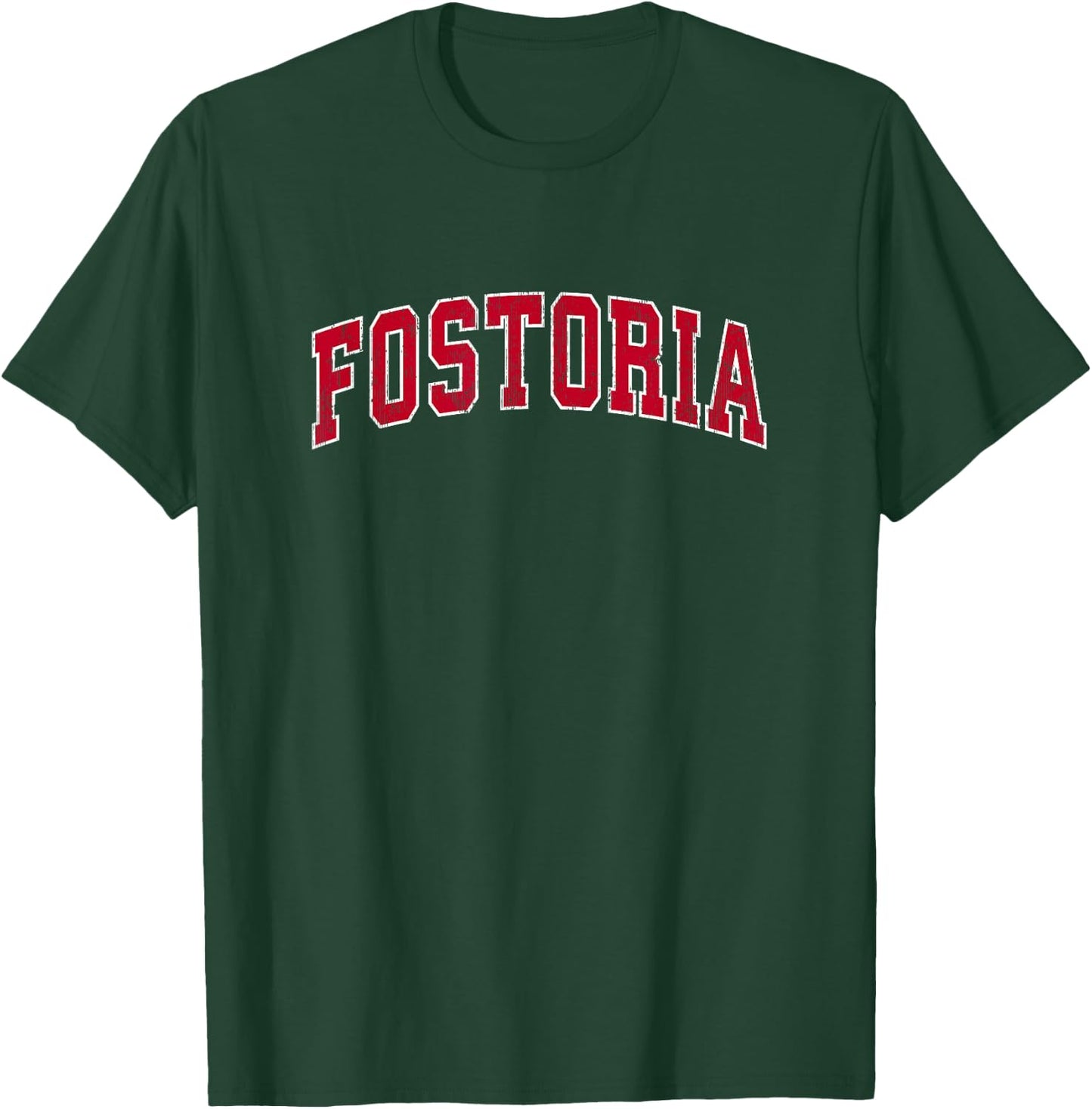 Fostoria Ohio OH Vintage Sports Design Red Design T-Shirt - T-Shirt | Forest