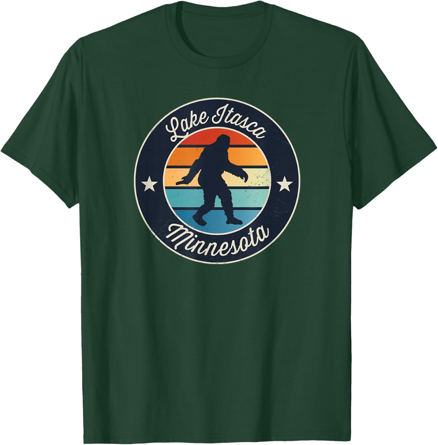 Lake Itasca Minnesota Sasquatch Souvenir T-Shirt - T-Shirt | Forest