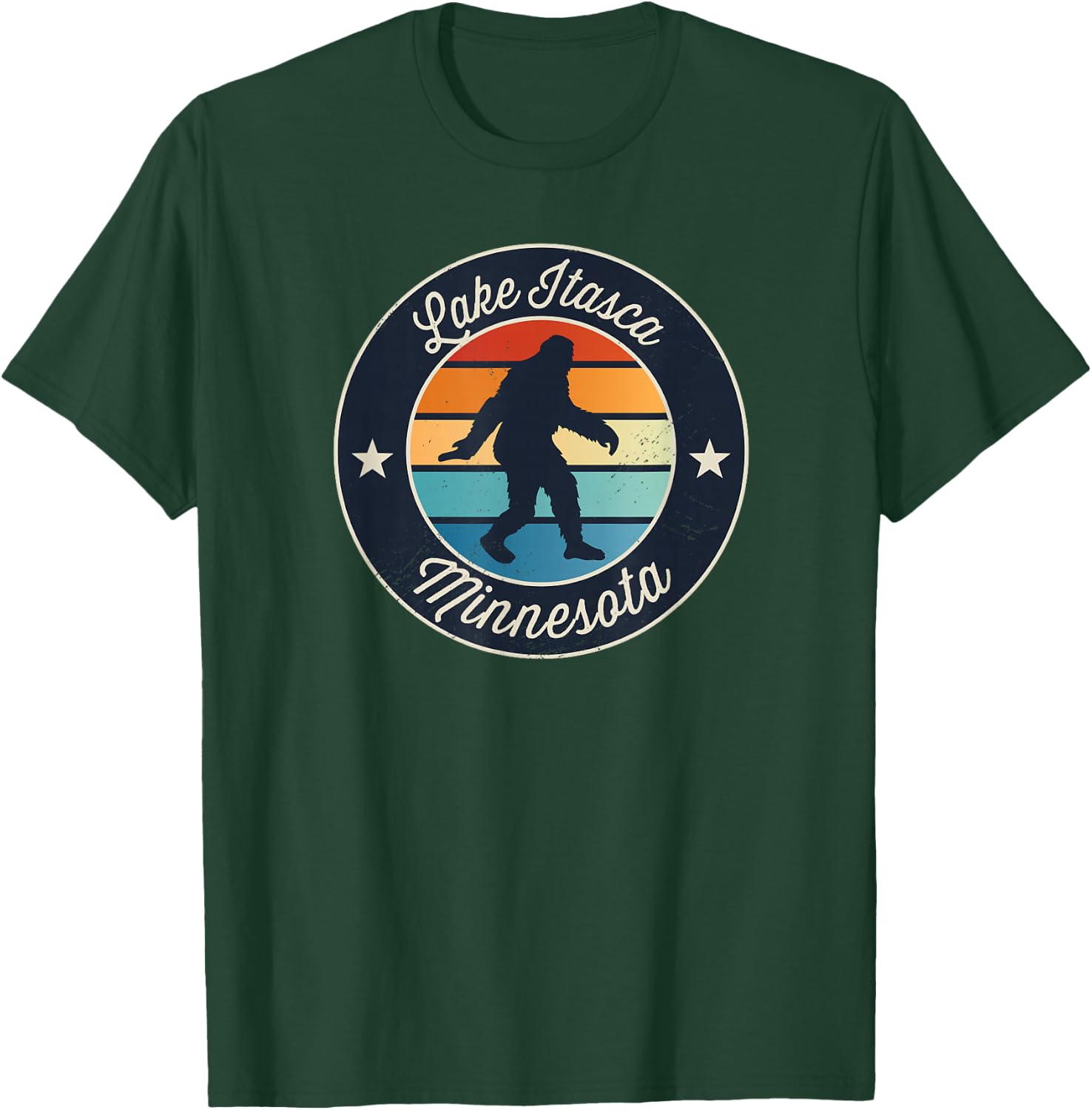 Lake Itasca Minnesota Sasquatch Souvenir T-Shirt - T-Shirt | Forest