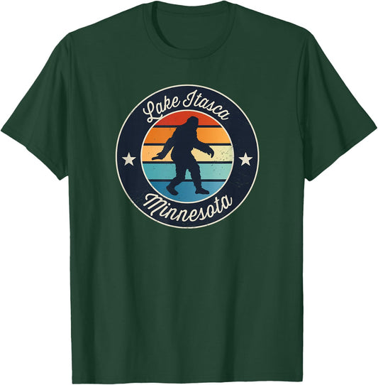 Lake Itasca Minnesota Sasquatch Souvenir T-Shirt - T-Shirt | Forest