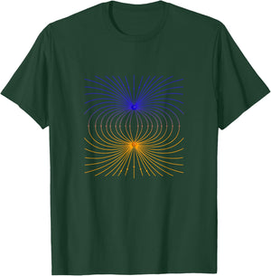 Electric Field Lines Physics Student Teacher Gift Dipole T-Shirt - T-Shirt | Forest