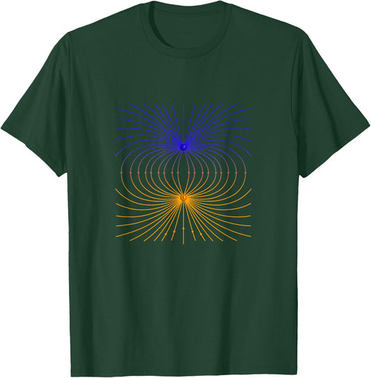 Electric Field Lines Physics Student Teacher Gift Dipole T-Shirt - T-Shirt | Forest