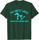 The Great Lakes Unsalted & Shark Free Michigan Gift Vintage T-Shirt - T-Shirt | Forest