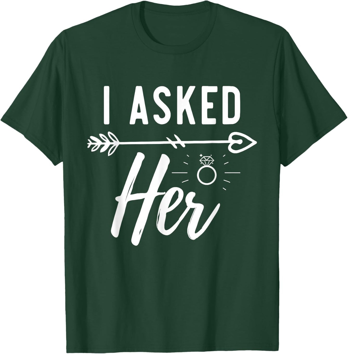 Engagement Announcement Fiance Engaged Couple Engagement T-Shirt - T-Shirt | Forest