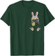 Pocket Easter Pug Feet Bunny Dog Lover Owner Men Women Kids T-Shirt - T-Shirt | Forest