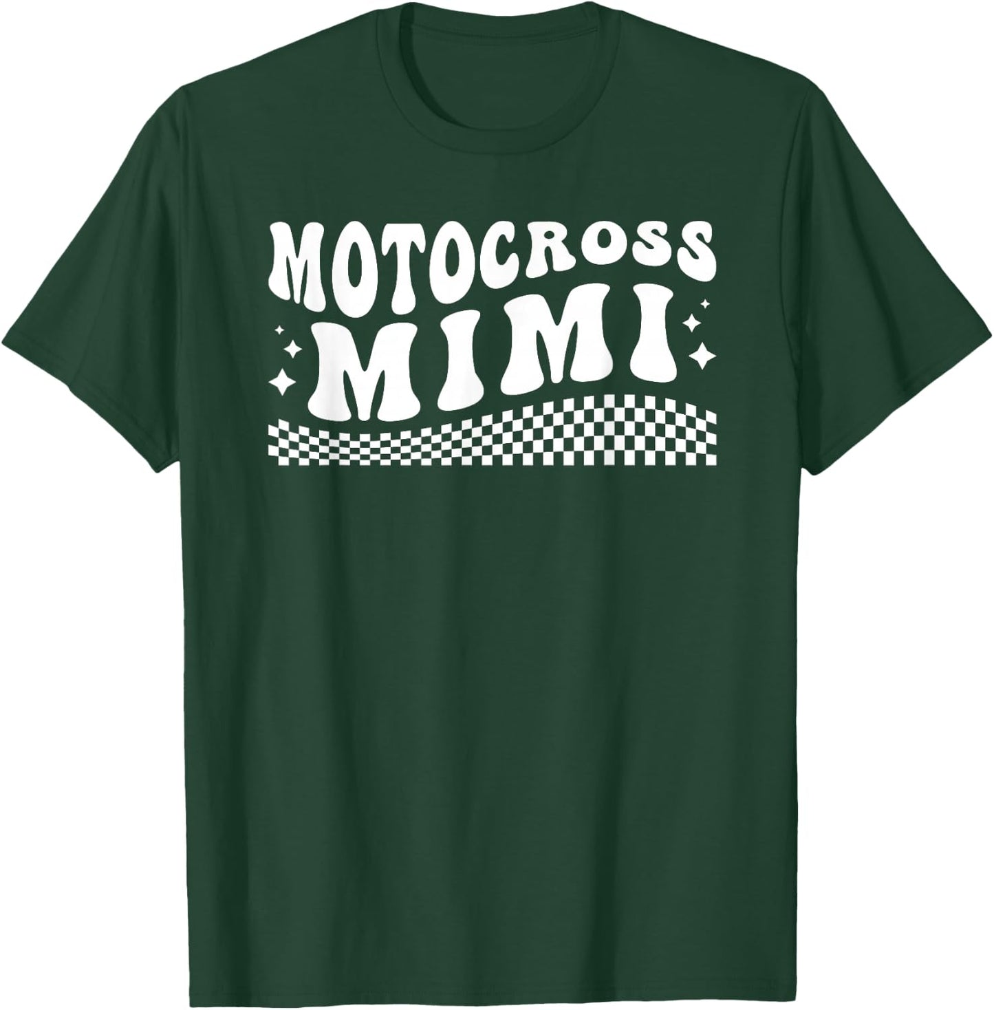 Motocross Mimi Groovy Moto Mimi Motocross Rider Mimi T-Shirt - T-Shirt | Forest