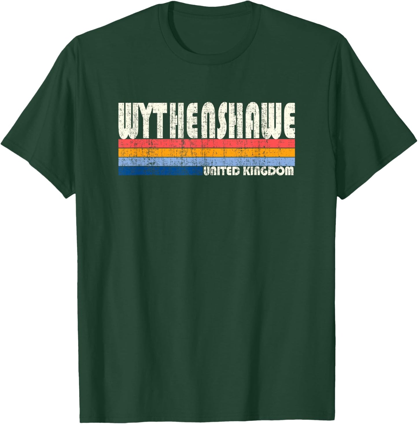 Retro Vintage 70s 80s Style Wythenshawe, United Kingdom T-Shirt - T-Shirt | Forest