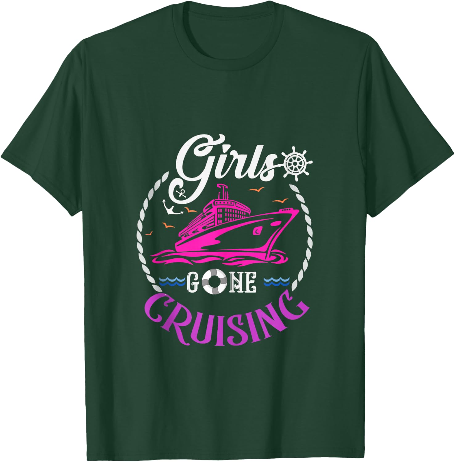 Girls Gone Cruising Women Cruise Lover Small T-Shirt - T-Shirt | Forest