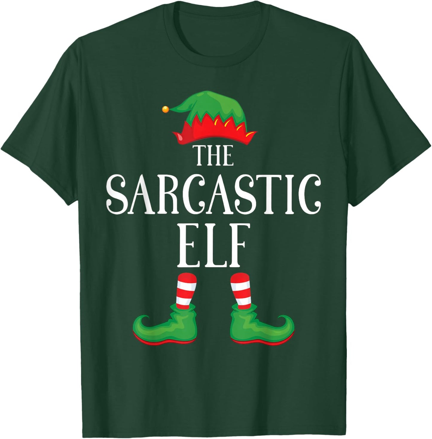 Sarcastic Elf Matching Group Xmas Funny Family Christmas T-Shirt - T-Shirt | Forest