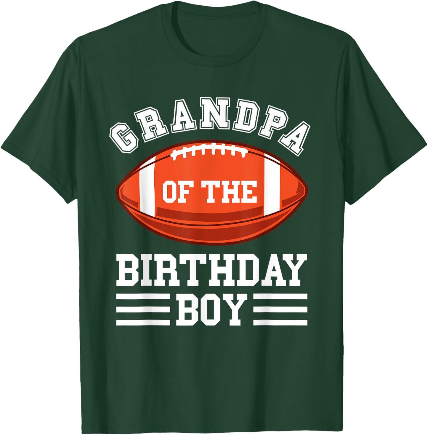 Grandpa Of The Birthday Boy Football Birthday Matching T-Shirt - T-Shirt | Forest