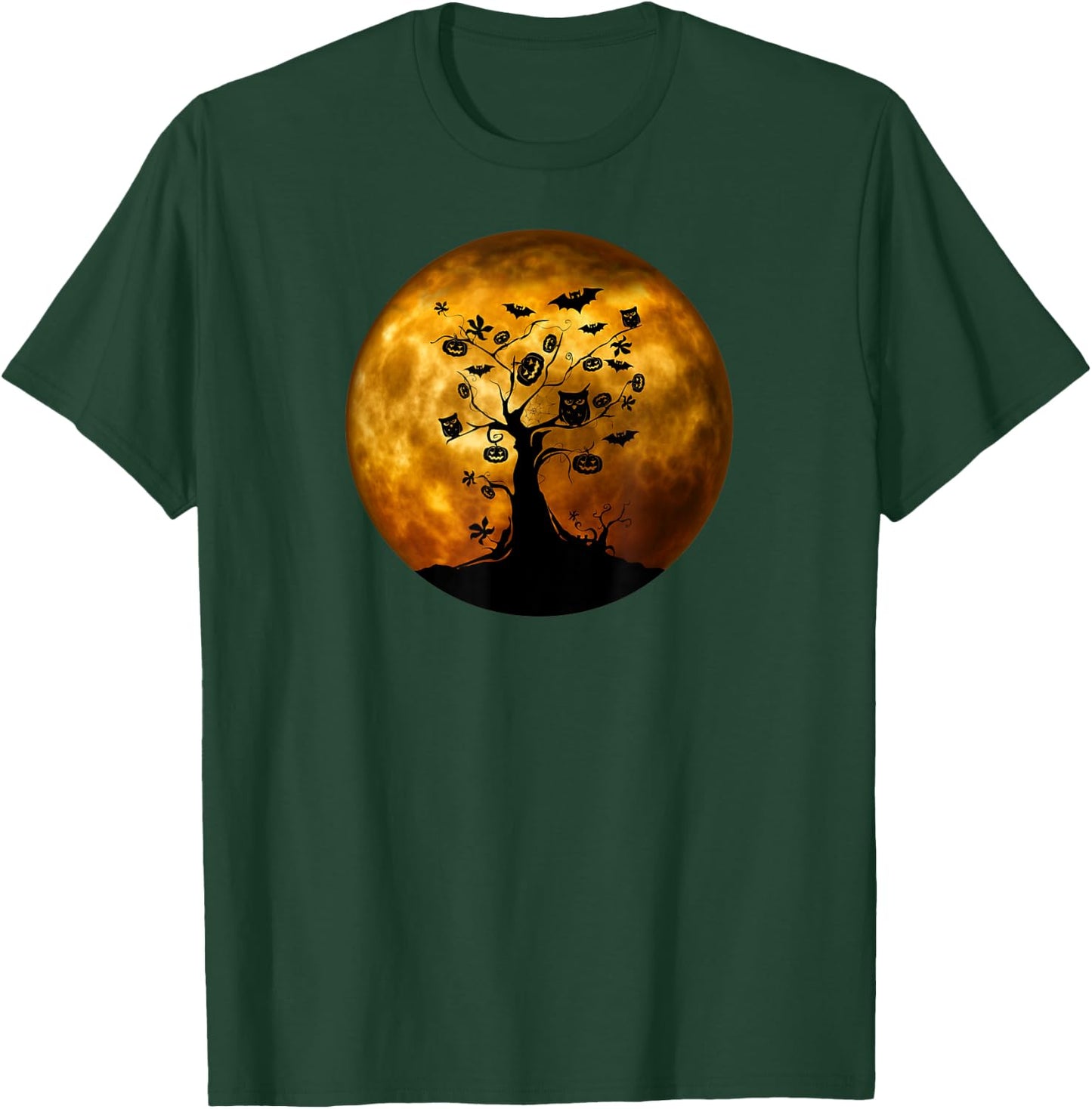 Fun and Spooky Full Moon Halloween T-Shirt - T-Shirt | Forest