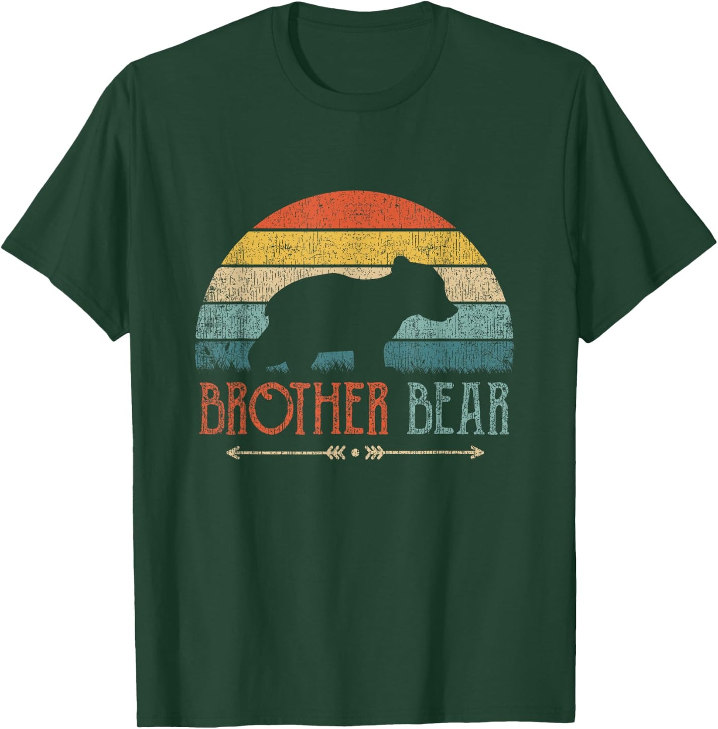 Cute Brother Bear Vintage Gift Boys Retro Little Brother T-Shirt - T-Shirt | Forest