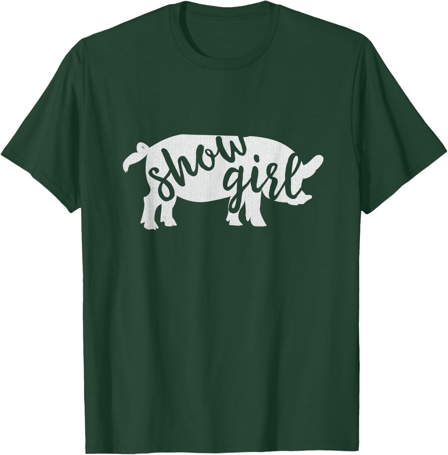 Cute Show Pig Girl T-Shirt - T-Shirt | Forest