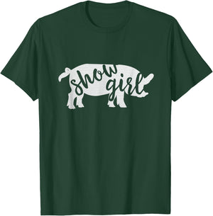 Cute Show Pig Girl T-Shirt - T-Shirt | Forest