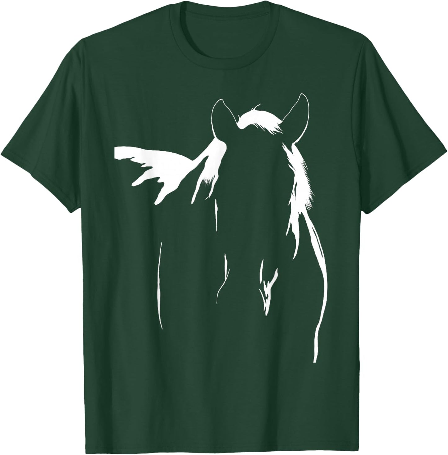 Horse Silhouette Graphic Art Design T-Shirt - T-Shirt | Forest