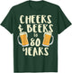 Cheers Beers 80 Years Old 80th Birthday Drinking Gift Men T-Shirt - T-Shirt | Forest