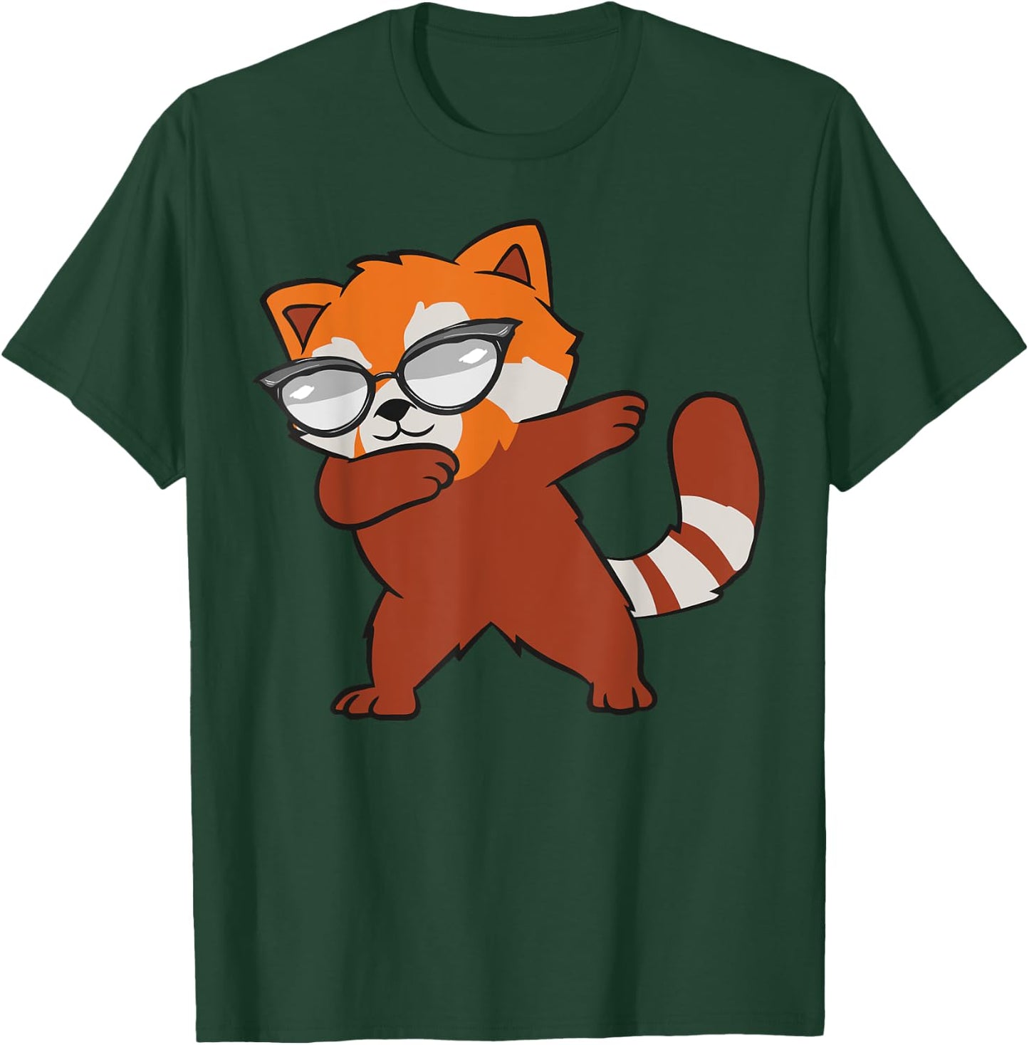 Red Panda Dabbing Funny Red Pandas Animal Lover Graphic T-Shirt - T-Shirt | Forest