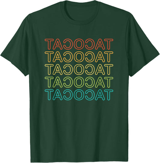 Tacocat Spelled Backwards Shirt Vintage Taco Cat Kids Men T-Shirt - T-Shirt | Forest