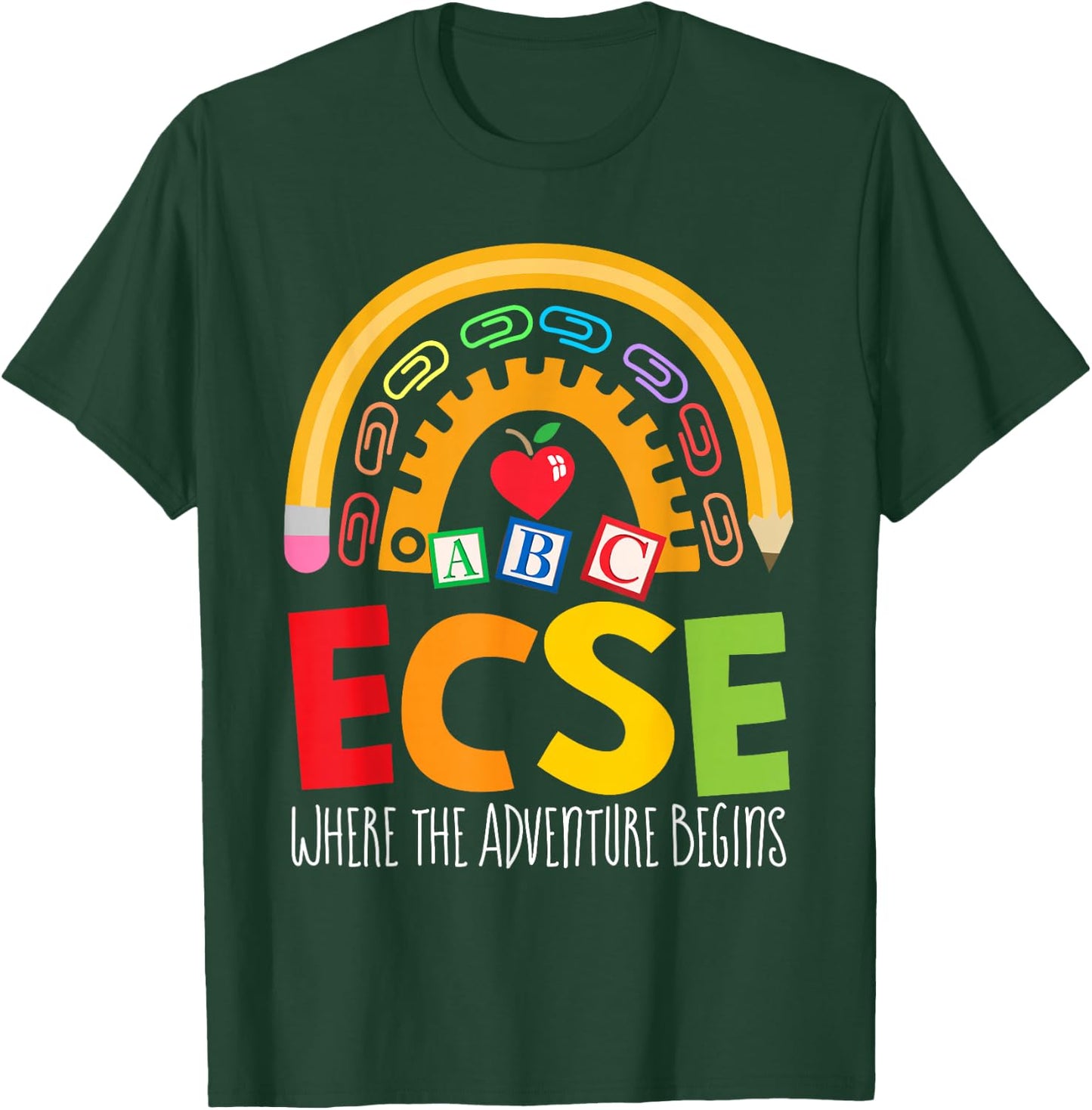 Early Childhood Special Education SPED ECSE Crew Squad T-Shirt - T-Shirt | Forest