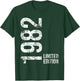 43rd Birthday 43 Years Old Man Woman Vintage 1982 T-Shirt - T-Shirt | Forest