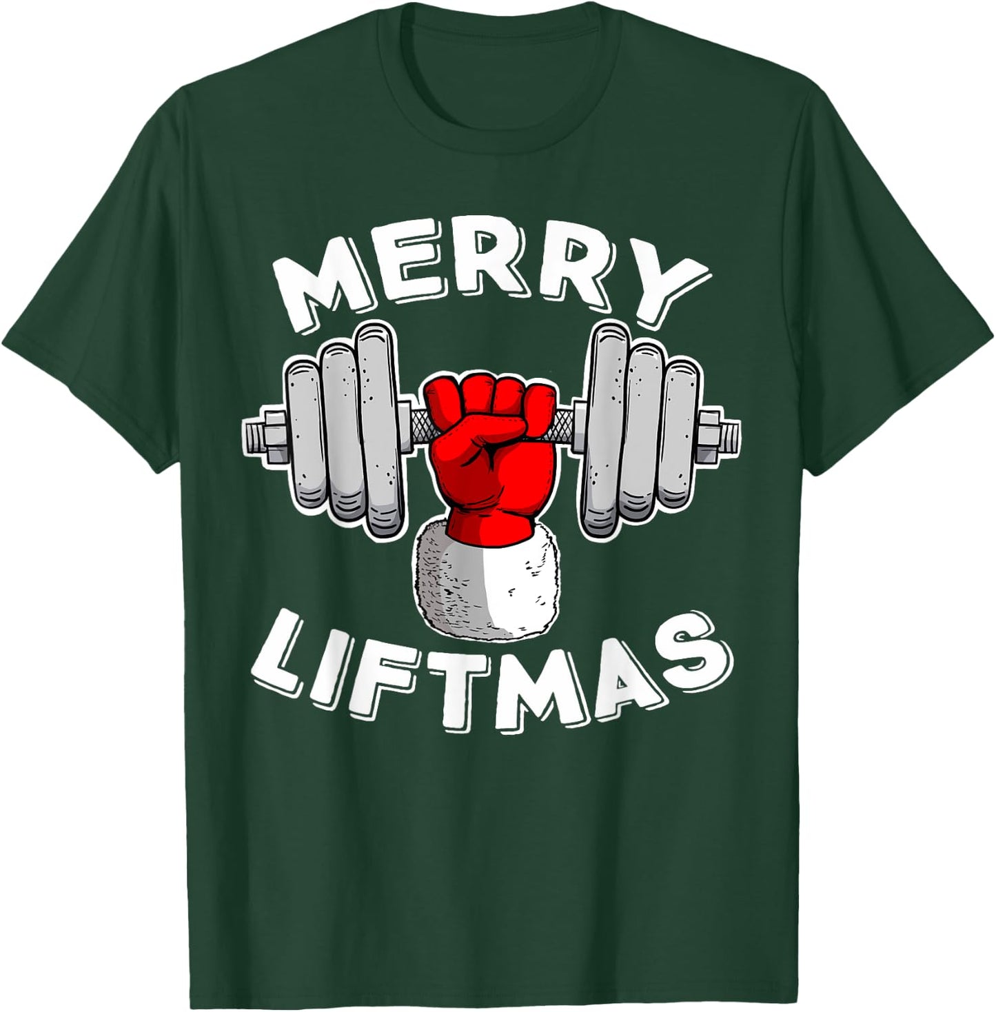 funny Swole Santa Claus Mery Liftmas T-Shirt - T-Shirt | Forest