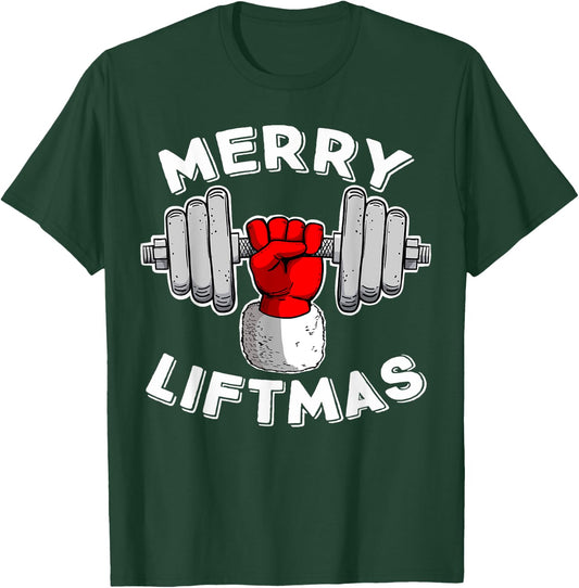 funny Swole Santa Claus Mery Liftmas T-Shirt - T-Shirt | Forest