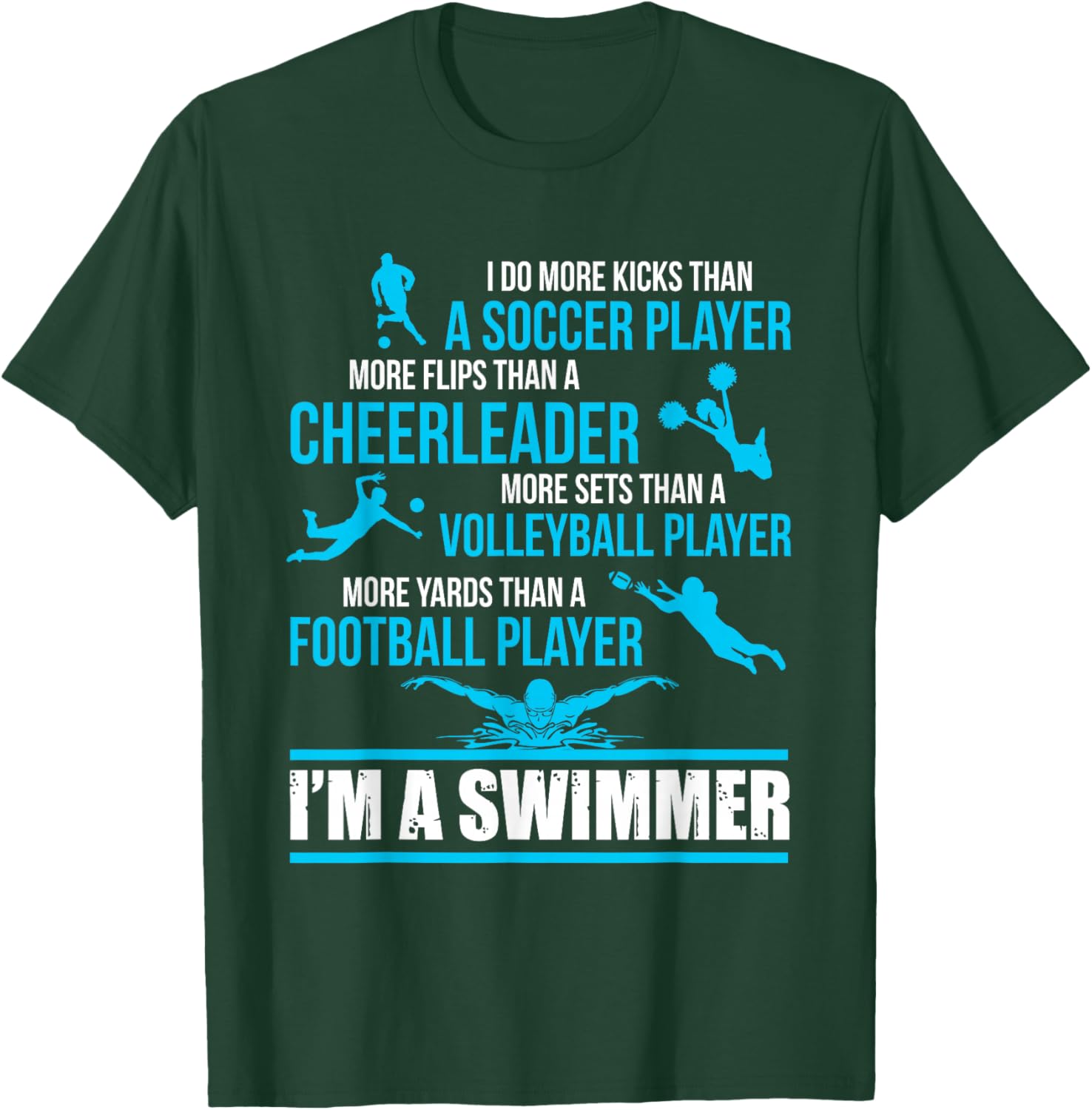 I'm A Swimmer Funny Swim Shirts T-Shirt - T-Shirt | Forest