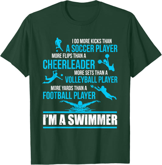 I'm A Swimmer Funny Swim Shirts T-Shirt - T-Shirt | Forest