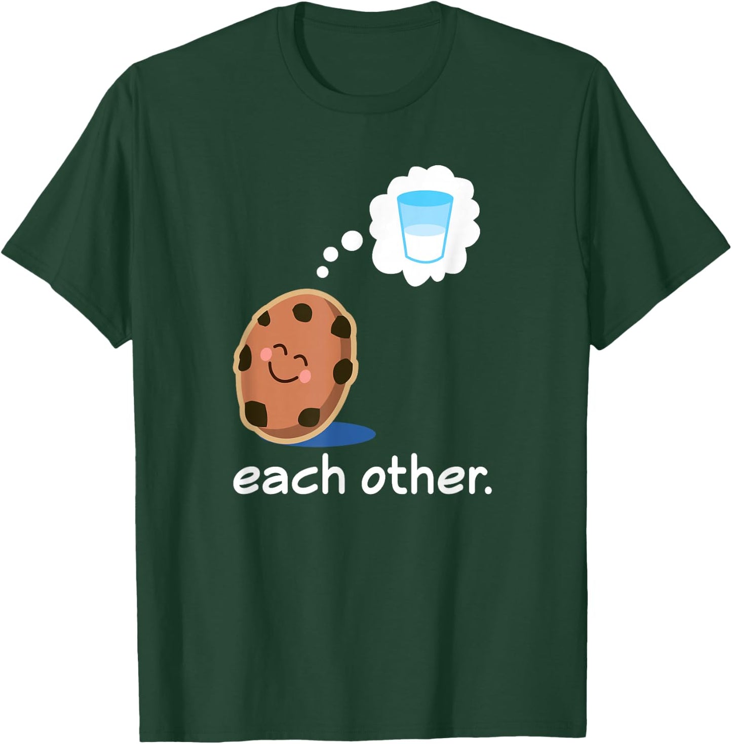 Couples Matching Cookie And Milk Valentine Gift T-Shirt - T-Shirt | Forest