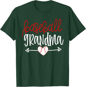 Baseball Grandma Shirt from Grandson Arrow Cute Heart Game T-Shirt - T-Shirt | Forest